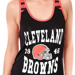New NFL Women's Fan Marled Tank Top Shirt Browns